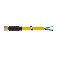 Murrelektronik 7000-08041-0100500 Connectors M8 female 0 with cable, PVC 3x0.25 ye UL/CSA 5m
