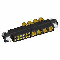 Harwin M80-4D11205F2-00-000-04-327 Heavy Duty Power Connectors 12+4 Pos. Female 22AWG+16AWG Cable Conn. Kit, Jackscrews