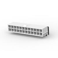 AMP Connectors - TE Connectivity 2-1586041-4 Shrouded RA HDR W/O PEGS 24P
