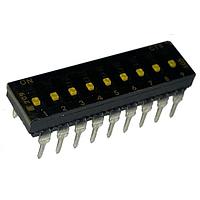 CTS Electronic Components 209-9LPSTFD DIP Switches THROUGH HOLE, GOLD DIP SWITCH, 9-POLE, LOW PROFILE ACTUATOR, BOTTOM SEAL, TAPE SEAL, OFF, STRAIGHT TERMINAL FORM, TUBE PACK
