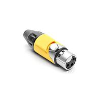 Amphenol Audio AX3F4M-AU Cable Connectors 3P SOCKET F PLUG GLD W YLW MRK SLEEVE