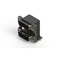 EDAC 661-015-364-040 Dual Port D-Sub Connectors Right-angle Dual Port D-Sub Connector