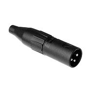 Amphenol Audio AC3MCP-AU Cable Connectors 3 Pole XLR Male Cable Connector Thermoplastic Shell Gold Plate Contacts Black