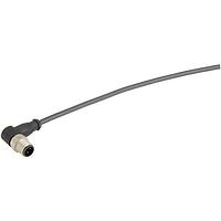 HARTING 21348600491030 Sensor Cables / Actuator Cables M12 A-code Single Ended Overmolded Cable Assembly, 4pin, angled male, PUR Black, 3.0m