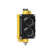 Banner Engineering SP250GRPBQ LED Traffic Signal Modules EZ-LIGHT Traffic Series: 2-Indicator Daylight Visible; Voltage: 15-30 V dc; Housing: Polycarbonate, Black; IP65; Input: PNP; Colors: Green Red; M12 Integral QD