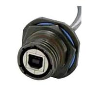 Amphenol Socapex USBBFTV2S2G03A USB Cables / IEEE 1394 Cables Sealed Sq USB-B Rec w/.3m Cordset-USB-A