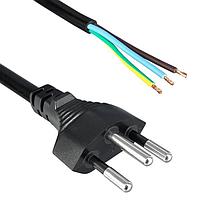 Qualtek Electronics 377009-01 No Receptacle Power Cord INTL 1.8m 3X1.0 10A SWITZ IEC884/EN50075