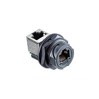 Amphenol LTW RDP-5SPFFV-TCU7001 Circular RJ, Large Size, Plastic, 1.5A, Cat 5e, Circular, 3 Points Lock, Jack 90  (Vertical), Receptacle, IP67 Unmated