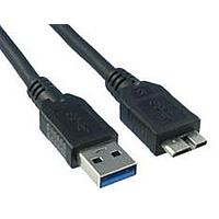 Qualtek Electronics 3023029-03M USB 3.0 USB 3.0 A - MICRO B 30/30/24 3M BLK