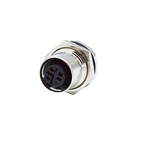 NorComp 859-003-203R004 Connectors IP67 Female M12 Panel Mount 3 Position Straight Solder Cup