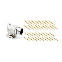 Amphenol SINE Systems MA7RAP1702-KIT Right Angle, Rotatable 17 Pos male pins Large flange