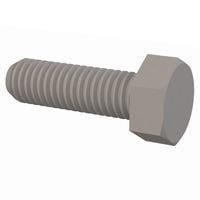 Essentra Components 50M050080J016 Machine Screw Hex Unslotted Bolt, M5 X .8 Thread, 16mm Lg