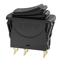 E-T-A Circuit Breakers 3120-N524-P7T1-W01D-5A Thermal Overcurrent The 3120-N...4 IP65 rated thermal circuit breaker/switch combination unites overcurrent protection and the function of an ON/OFF switch within a single component. The trip element is a thermal bimetal. Type 3120-N...4 is ideally suite