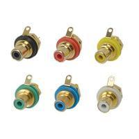 REAN NYS367-9 Panel Mount Jack RCA PANEL JACK GOLD/WHITE REAN