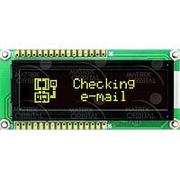 Matrix Orbital MOP-AL162A-BTTY-25E-3IN LCD Character Display Modules 16x2 Ylw Txt Blk B/G Parallel LCD