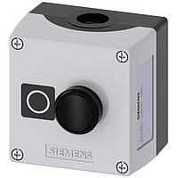 SIEMENS 3SU18010AE002AB1 Pushbutton ENC PLASTIC, PUSHBUTTON, MOM, BLACK, 1NC