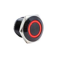 E-Switch PV6F2PX11-331 Anti-Vandal Anti-vandal, No Internal Switch Contacts, Pilot Indicator, Panel Mount, Front, Black, LED, Green, IP65