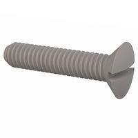 Essentra Components 50M025045L012 Slotted Countersunk 90 Slotted CSK Screw, M2.5 X .45 Thread, 12mm Lg