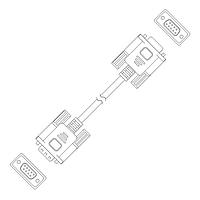 Kobiconn 172-7428-G-E Extension Cable D-SUB 9 PIN M/F 72" GRAY