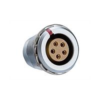 Amphenol LTW FLBD-03EGFS-GCP-001 Circular Push Pull Connectors FLOS, B Series D Size, Metal, 17A, 03 pins, Female Connector, Female Contact, Circular, Push Pull, Solder, Receptacle, Rear Fastened, Panel Thickness 8.5, IP50
