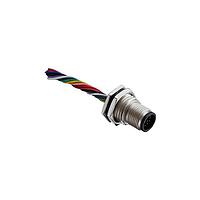 Amphenol LTW M12A-10PMMS-SF8CA0 Sensor Cables / Actuator Cables M12 Circular Metric Connector, A Code, Metal, 1.5A, 10 pins, Male Connector, Male Contact, Hexagonal, Screw Thread, Solder, Receptacle With Cable/Wire, Length 1000mm, IP68 / IP69K