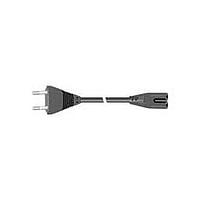 Alpha Wire 952 AC Power Cord 18AWG 2C UNSHIELD 5FT 5IN LENGTH BLACK