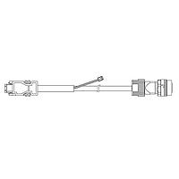 Delta Electronics, Inc. ACS3-CAEBA105 Encoder Cable Encoder Cable, High Flex, 5M for B3 Series F100-F220 Motors with  ABS or INC Encoder, Straight 10-Pin  IP67  MS CMV1 type