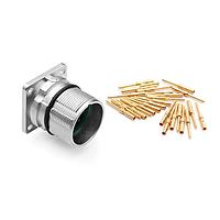 Amphenol SINE Systems MA1LAE1600-KIT Circular Metric Connectors 16 position receptacle connector kit, flange mount, threaded, E type, clockwise insert, male, contacts included