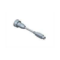 Amphenol LTW UA20FL-NBML-SA005 Type A to Type B USB, Type A 2.0, Plastic, 1.5A, Female Connector, Straight-to-Straight, Screw Thread, Overmolded Double Ended, Length 5000mm, IP67