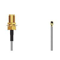 GCT (Global Connector Technology) CABLE 348 RF-100-A-1 RF Cable Assemblies I-Pex MHF I RA Plug2SMA STRJck R Mt 6 GHz,100mm, 1.13mm grey