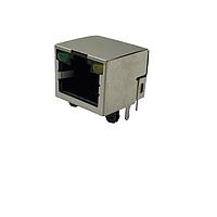 Adam Tech MTJ-88ARX1-FSM-LH Modular RJ45 MODULAR JACK, SHIELDED, DIP