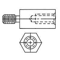 RAF Electronic Hardware 4534-440-SS-45 Hex HEX M/F STANDOFF 1/4 HEX X 1/2 L