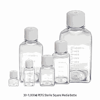 Biofil J1.SSB130.500 Bottle, Media, Square, 500ml, PETG, Sterile, Φ74xh178.5mm, Neck id 28.6mm