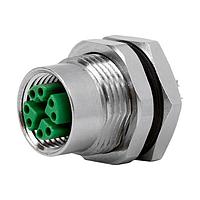 Stewart Connector SS-12400-005 Connectors M12 X-Code Connector  Vertical  Female  Panel Mount  IP68