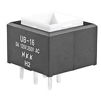 NKK Switches UB16SKW036B Pushbutton Switches LOW PROFILE PSHBTTN ILLMNTD/PC AND SLDR