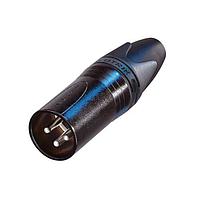 NEUTRIK NC3MXXA-BAG-D XLR Connectors XX series 3 pin male 24-22 AWG, blk/slvr