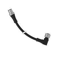Banner Engineering MQDEC-430SR-PUR Sensor Cables / Actuator Cables Cordset: Double Ended M12; 4-pin Straight Male; 4-pin Right-Angle Female; 10 m 4x22 Black PUR Jacket; Nickel-Plated Brass Coupling Nuts