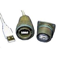 Amphenol Socapex USBFTVC7MRG USB Jam Nut Receptacle Cap with Metal Lanyard USB Cap with metal lanyard