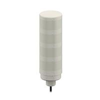 Banner Engineering TL70BGYRCQP Tower Lights TL70 Tower Light; Gray Housing: 4-Color Indicator; Voltage: 12-30 V dc; Environmental Rating: IP65; Input: Bimodal; Colors: Blue Green Yellow Red; 150 mm (6 in) 5-pin M12 PVC Pigtail QD