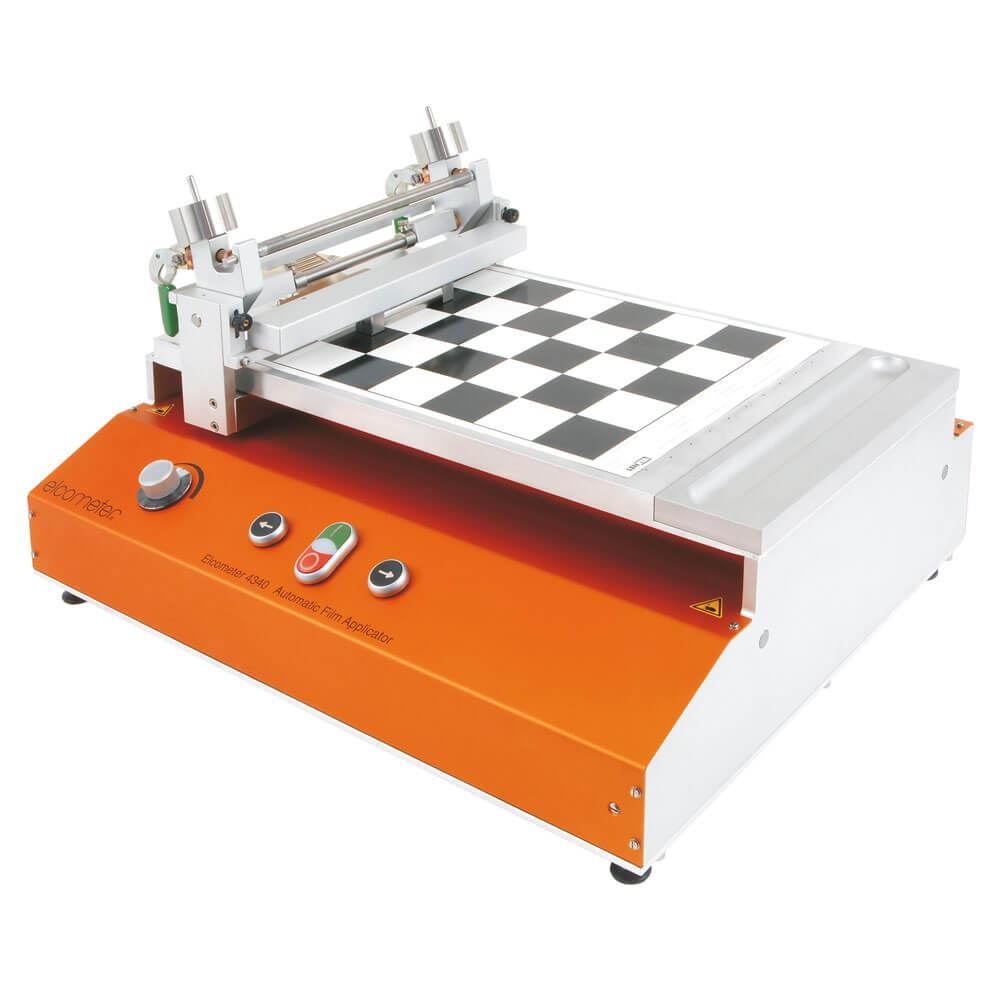 Film applicator equipment used in coating and drawdown testing