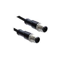 Amphenol LTW MSAP04ML-SAPML-SD004 Sensor Cables / Actuator Cables M12 Circular Metric Connector, A Code, Plastic, 4A, 04 pins, Male Connector, Male Contact, Straight-to-Straight, Screw Thread, Overmolded Double Ended, Length 4000mm, IP68 / IP69K