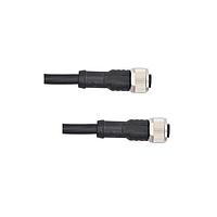 Amphenol LTW MSAP04FL-SAPFL-SDA05 Sensor Cables / Actuator Cables M12 Circular Metric Connector, A Code, Plastic, 4A, 04 pins, Female Connector, Female Contact, Straight-to-Straight, Screw Thread, Overmolded Double Ended, Length 500mm, IP68 / IP69K