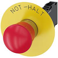 SIEMENS 3SU11501HB201FH0 Push Turn EM. STOP MUSHROOM PUSHBUTTON. 40MM. RED