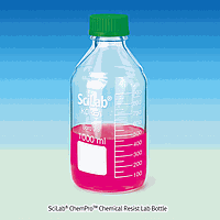 SciLab SL.Bot1121 Lab Bottle, Boro 3.3, w/GL45 Uni-Cap, 100 / 20㎖ , Φ56×h100mm