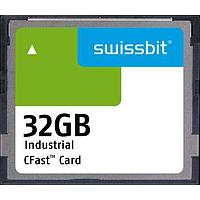 Swissbit SFCA032GH1AO2TO-I-QC-226-STD Memory Cards Industrial CFast Card, F-800, 32 GB, SLC Flash, -40C to +85C