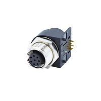 NorComp 861-008-213R004 Right Angle IP67 Female M12 Panel Mount 8 Position Right Angle Dip Solder