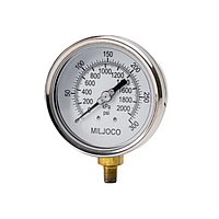 Miljoco P4098LY02 Pressure Gauge (0-15psi/0-100kPa; 0.01; 1/4" NPT)