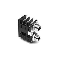 Amphenol Audio ACJM-MHDEM Phone Connectors 1/4"DUALJACK Pigybak hor CONN