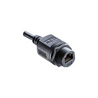 Amphenol LTW RCP-5SAFFM-SLM7B04 Cat 5e RJ, Middle Size, Plastic, 1.5A, Cat 5e, Straight, Screw Thread, Overmolded, Length 4000mm, IP67 Mated