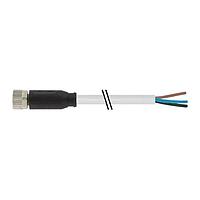 Murrelektronik 7000-08041-2101000 Connectors M8 female 0 with cable, PVC 3x0.25 gy UL/CSA 10m